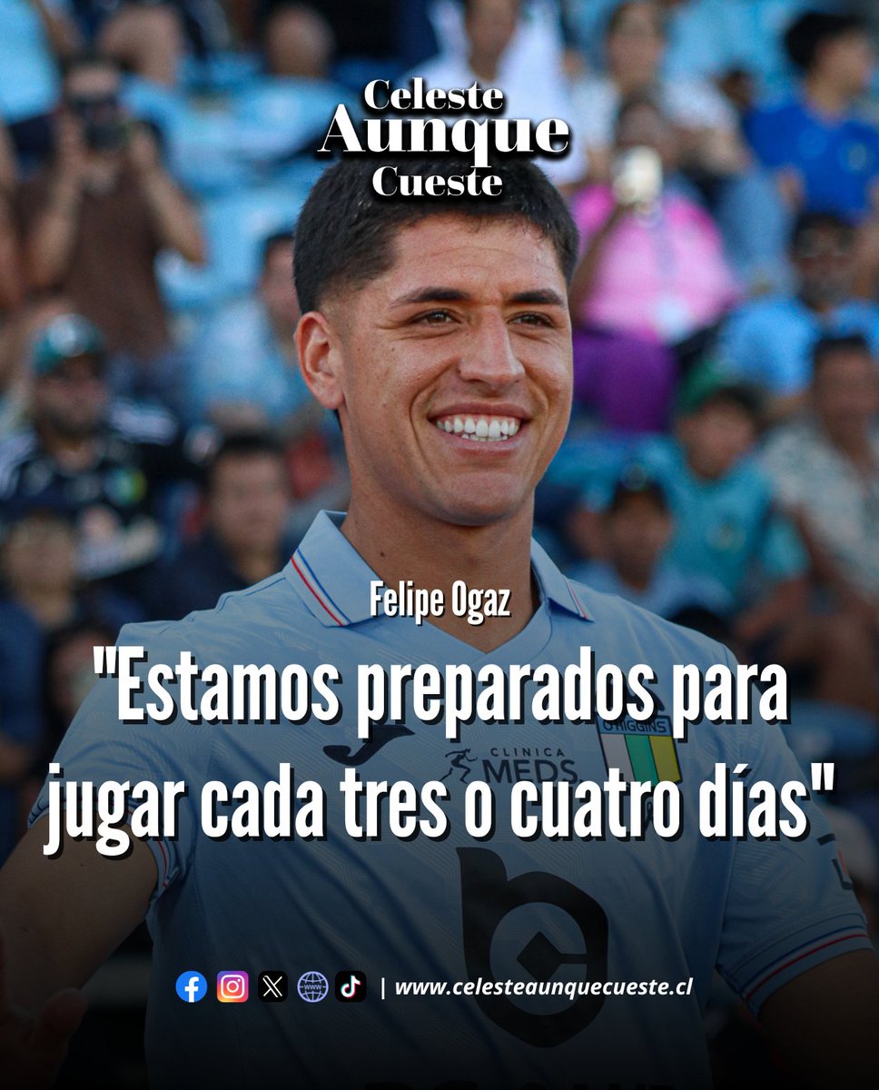 #Conferencia 🎙 | Felipe Ogaz expresó que ha disfrutado de esta etapa en O'Higgins, iniciando desde la titularidad.

El volante agregó, que el plantel está listo para disputar todas las competencias de este año.

📸: Bárbara Cáceres - #CelesteAunqueCueste✍🏻