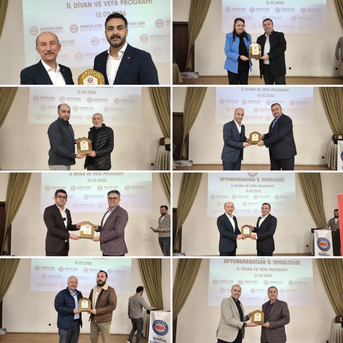 Afyonkarahisar’da Memur-Sen İl Divan ve Vefa Programını büyük bir birlik ve kardeşlik atmosferinde gerçekleştirdik. 
Şube ve il başkanlarımız, yönetimlerimiz, komisyonlarımız ve önceki dönem başkanlarımızın katılımıyla; Kur’an tilavetiyle başlayan program,