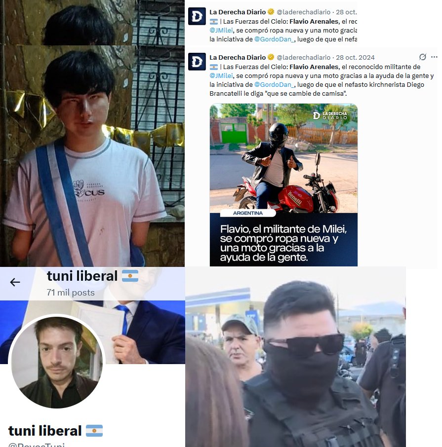 Lo que se evidencio hoy mas nunca es que el modelo no se sostiene, miremos los siguiente casos de "militantes libertarios", todos representan un estereotipo de persona que normalmente no votaria a Milei

Flavio Arenales - El vago borracho
Matias Garate - El discapacitado
El Gordo