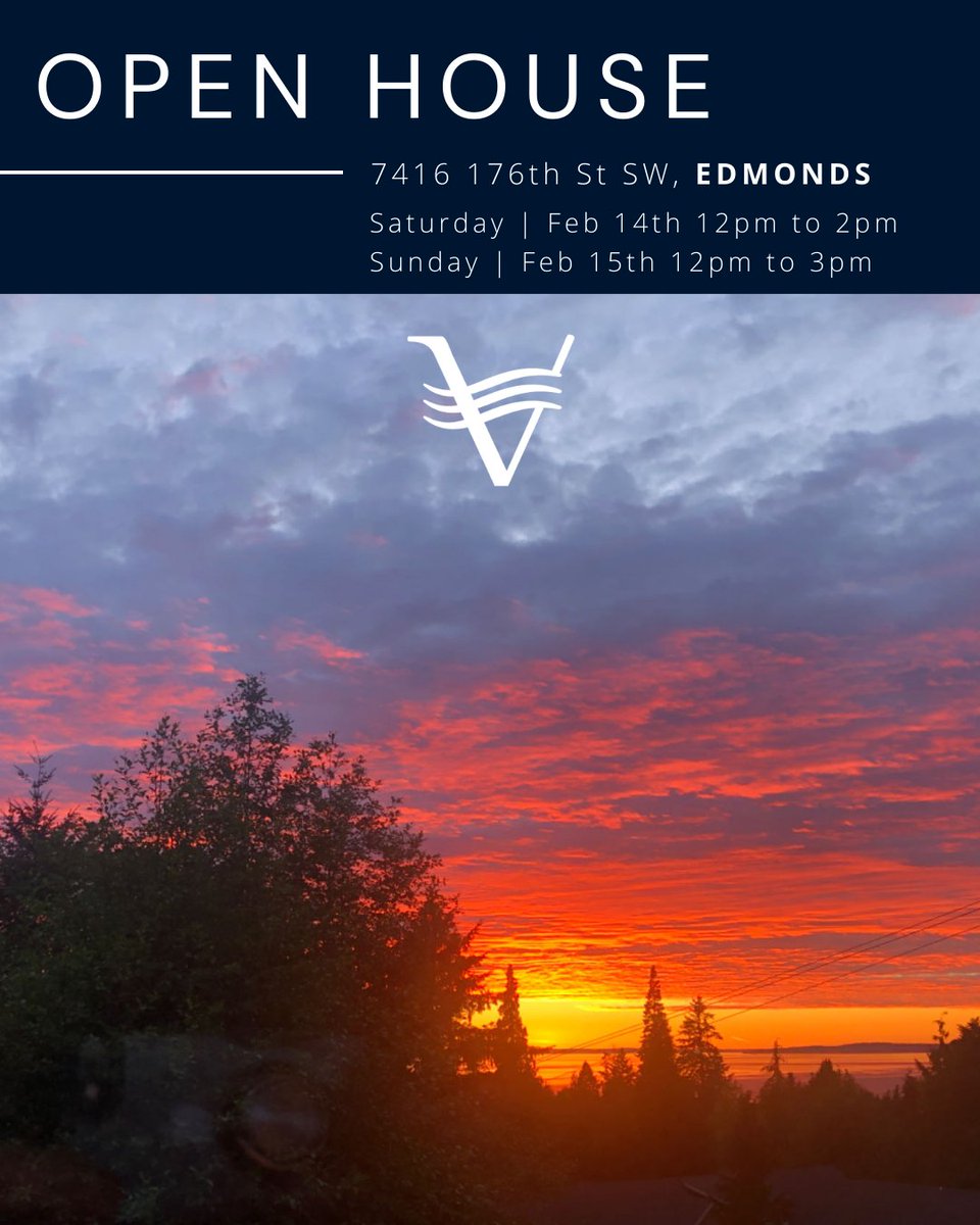 TerryVehrs's tweet photo. 🏡 OPEN HOUSE | Edmonds
7416 176th St SW | $1,685,000

Join us for an exclusive look at this beautiful home.

📅 Saturday, Feb 14th | 12pm to 2pm
📅 Sunday, Feb 15th | 12pm to 3pm

#OpenHouse #PugetSoundViews #WhidbeyIsland #TerryVehrsRealEstate #VehrsGroupRealEstate https://t.co/wH6oGte4Mb
