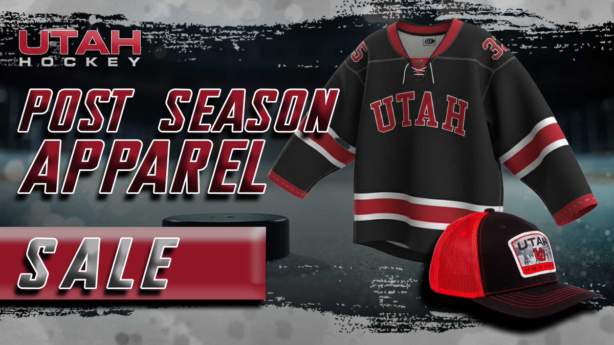 Utah Hockey announces their Post Season Apparel Sale! But at least two items and get 26% off! Includes in rink and online sales, so get ready to celly in style! ow.ly/izEs50YfliX