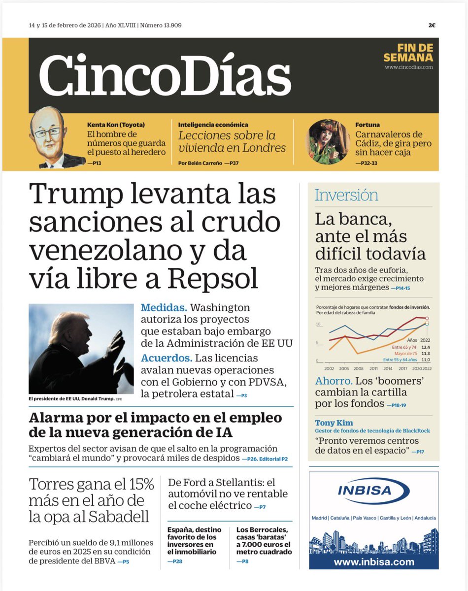 #Repsol #Trump #IA #BBVA #Sabadell #Ford #Stellantis #LosBerrocales #banca #Toyota #BlackRock