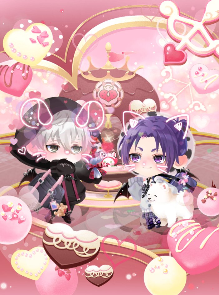 🤍💜ngro～💝💝宝宝们情人节快乐！
 #うちの子フォト #ポケコロツイン