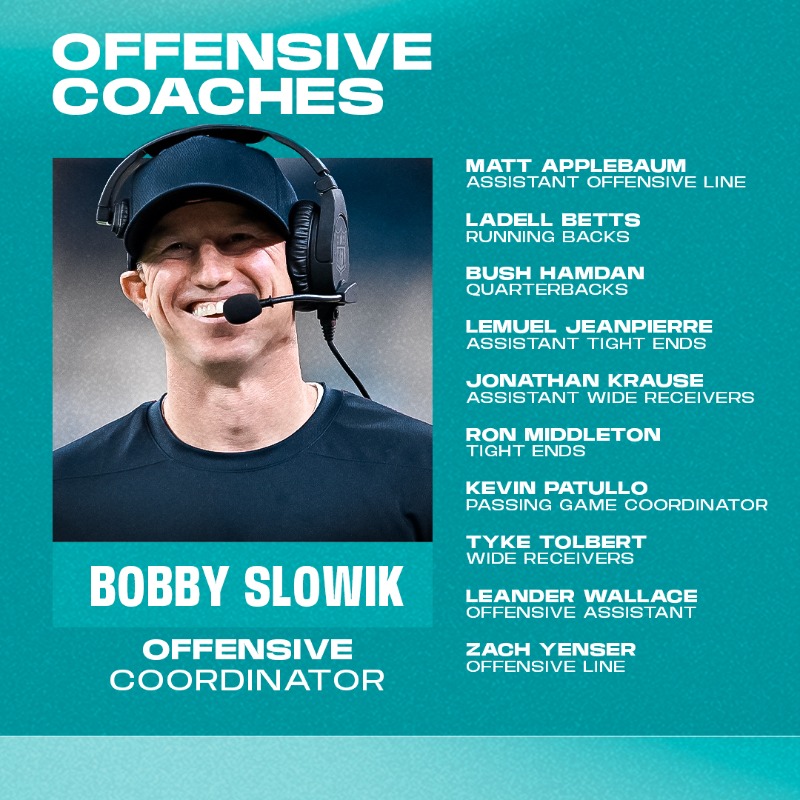 MiamiDolphins's tweet photo. Our coaching staff is set. 🐬