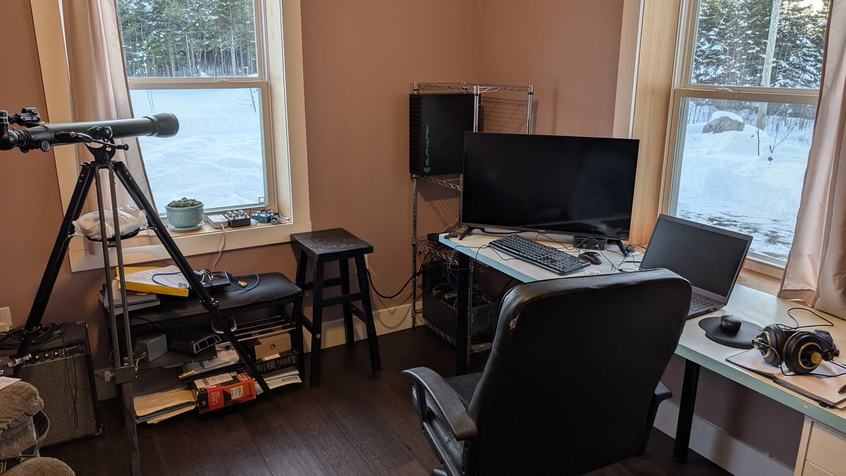 I can only see trees with that telescope but the rest of it has turned into a fantastic space for me to explore and expand.