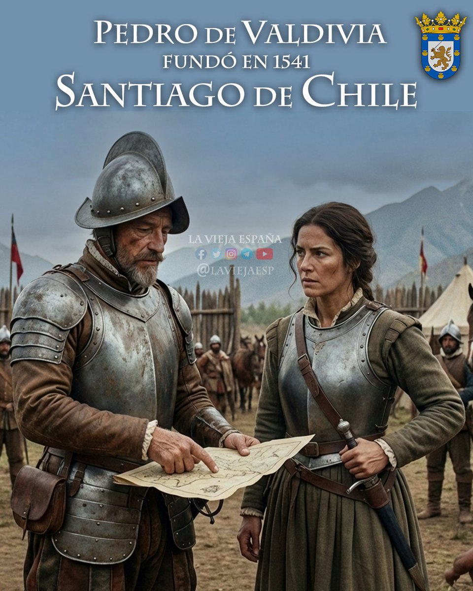 LA FUNDACIÓN DE SANTIAGO DE CHILE
El 12 de febrero de 1541, 150 hombres y una mujer, liderados por Pedro de Valdivia, exhaustos tras cruzar el desierto más árido del mundo, en un acto que rozaba lo imposible, fundaron Santiago de Nueva Extremadura
laviejaespaña.es/fundacion-sant…