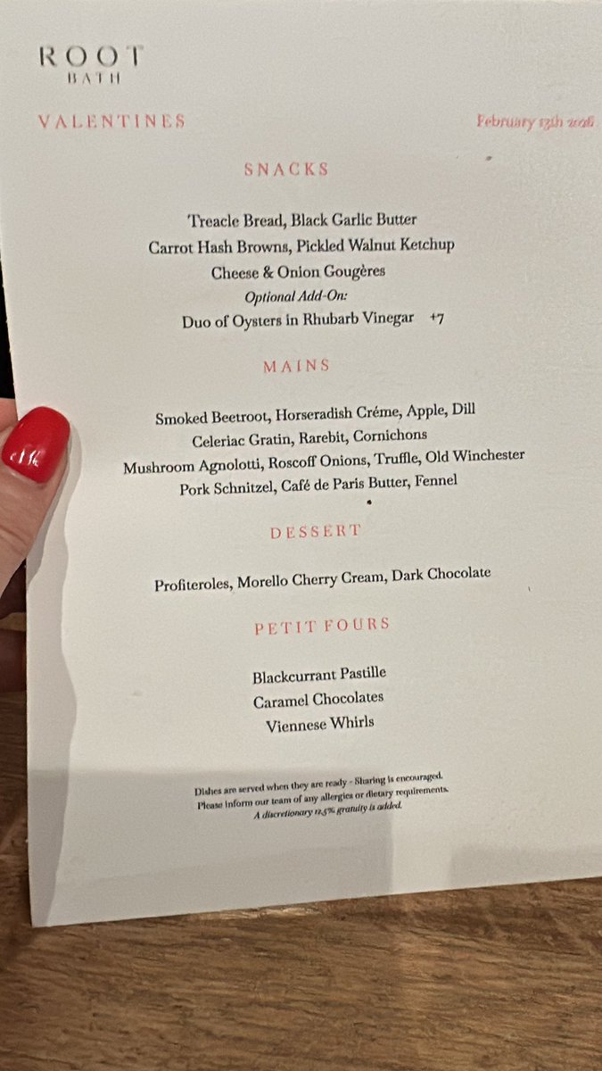 icod's tweet image. If you go to Bath or Bristol you should eat at the swoony #Root  
Veg led, charming service. Love