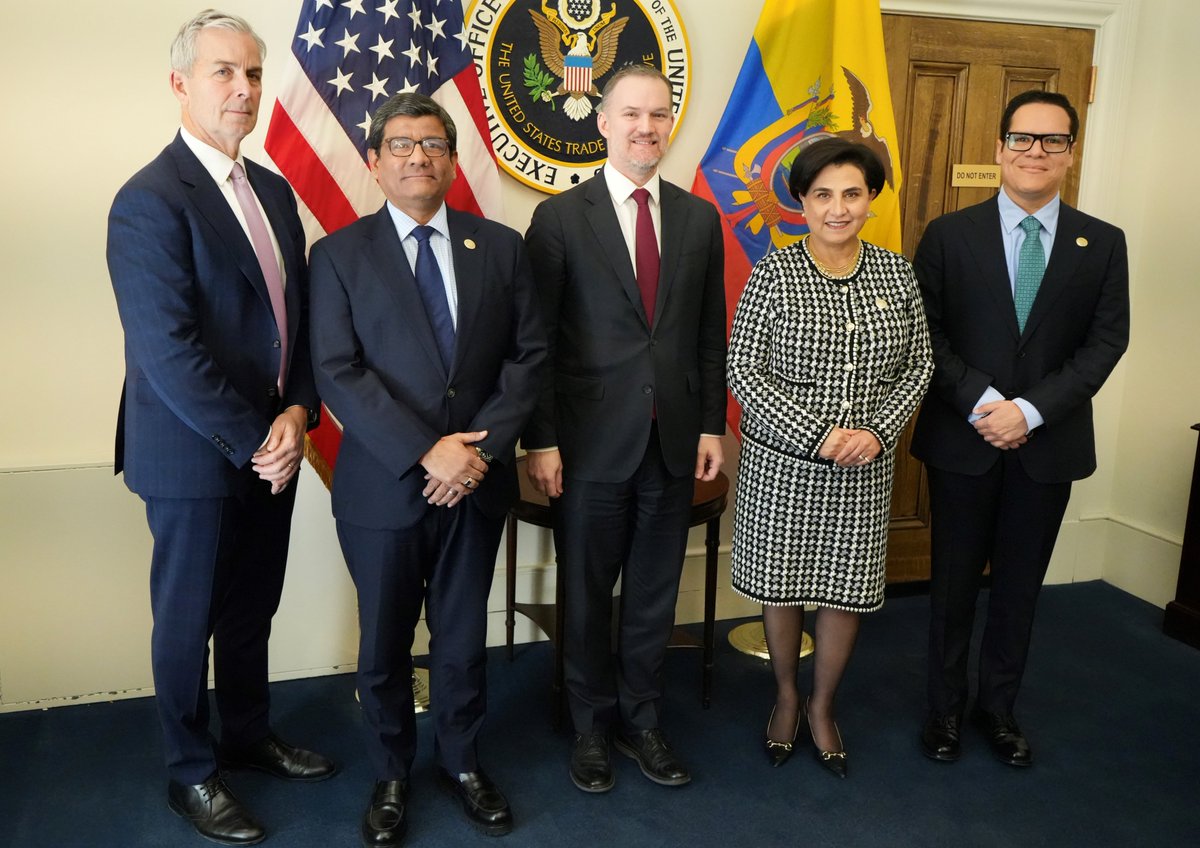 The United States and the Republic of Ecuador substantially concluded negotiations for an Agreement on Reciprocal Trade and expect to sign the agreement in the coming weeks.

Learn more: ustr.gov/about/policy-o…