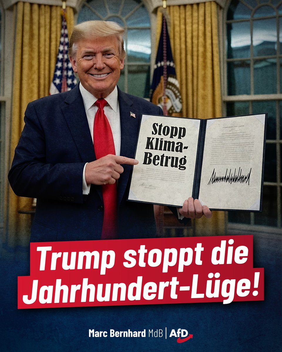 USA beenden Jahrhundertbetrug – Deutschland opfert sich weiter

Donald Trump hat getan, was längst überfällig war: Die sogenannte „Gefährdungsfeststellung“ von 2009, die die 0,04% CO2 in der Luft als gesundheitsschädlich einstufte, ist Geschichte. Die US-Umweltbehörde EPA hat