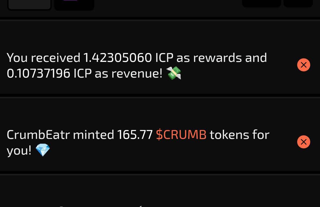 Trendyworlds1's tweet photo. I got paid for posting on @CrumbEatr you to can earn ICP and Crumb token weekly when you join and use CrumbEatr https://t.co/rd3rlmWXGe