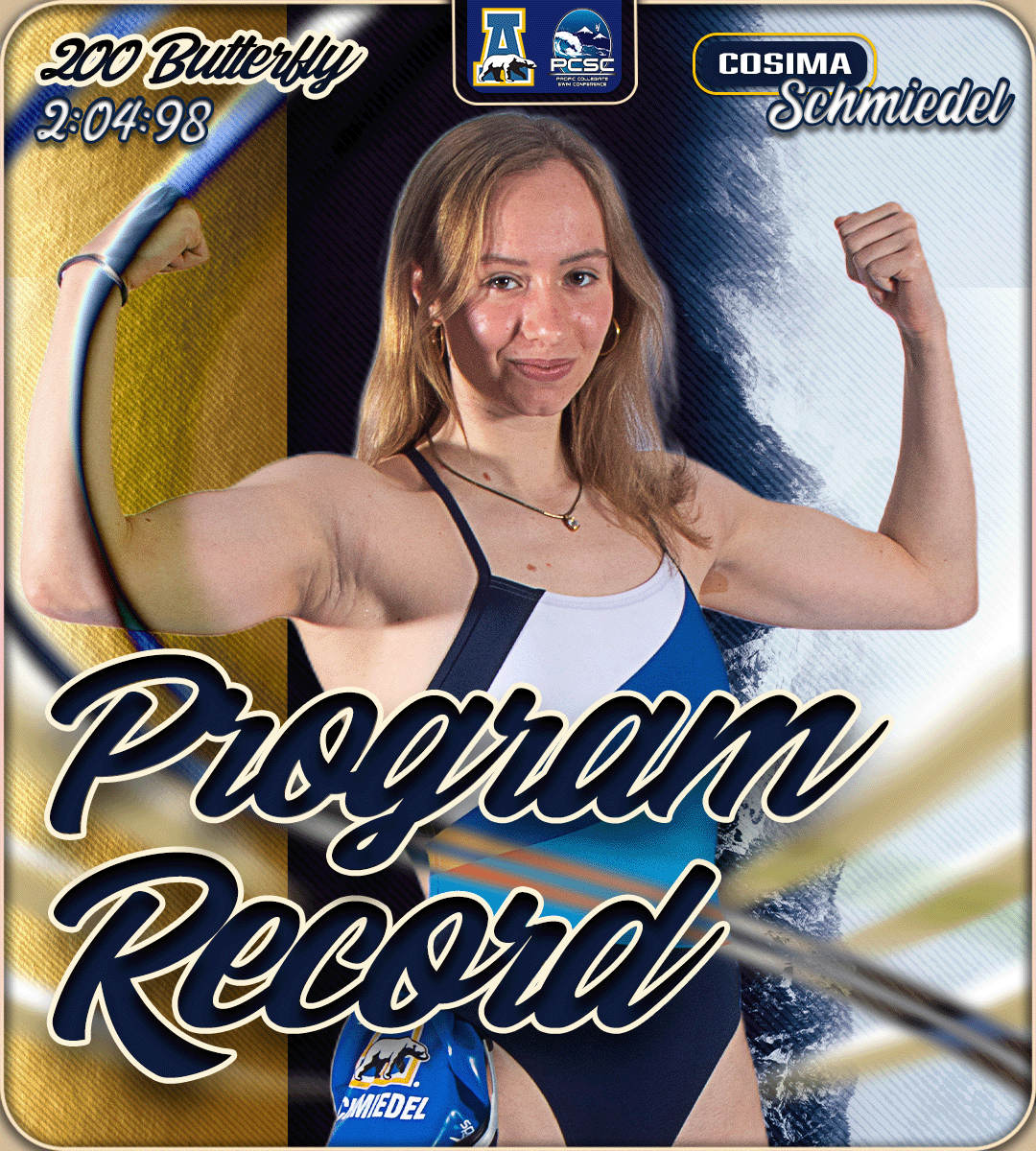 Another program record falls!

Cosima Schmiedel set a school-record 2:04.98 in the 200-yard butterfly this morning! She swims in the finals of the event later today!

#NanookNation