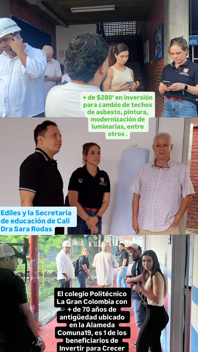 Los ediles Hoy recorrimos la institución la Gran Colombia Politécnico Municipal ubicado en el barrio la alameda #Comuna19  de la mano de la secretaría de educación <a href="/sameroso/">Sara Rodas</a> .