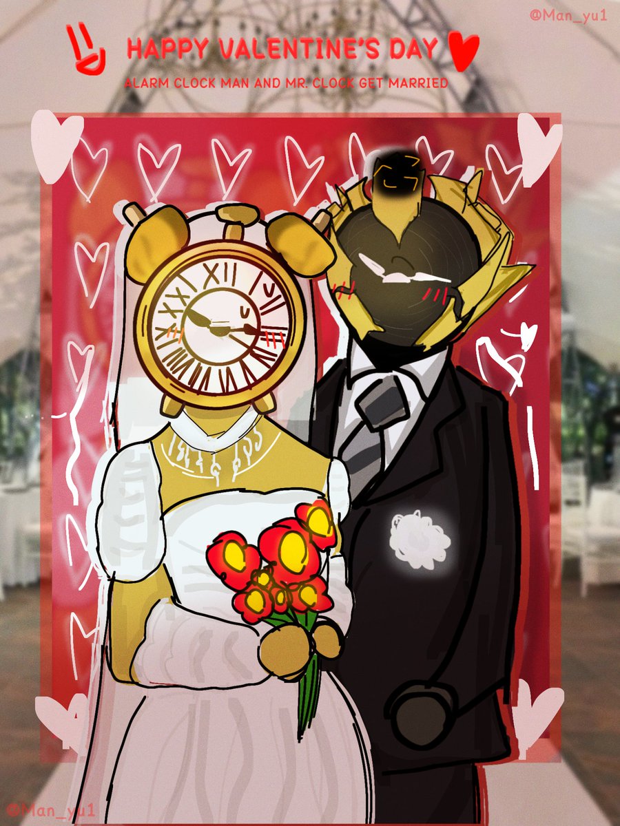 Man_yu1's tweet image. Happy Valentine's Day and Single Day to all. 💕 💌

Alarm clock man and MR. Clock get married

Done.
#skibiditoiletmultiverse #DOMSTUDIO #valentines #ValentinesDay2026