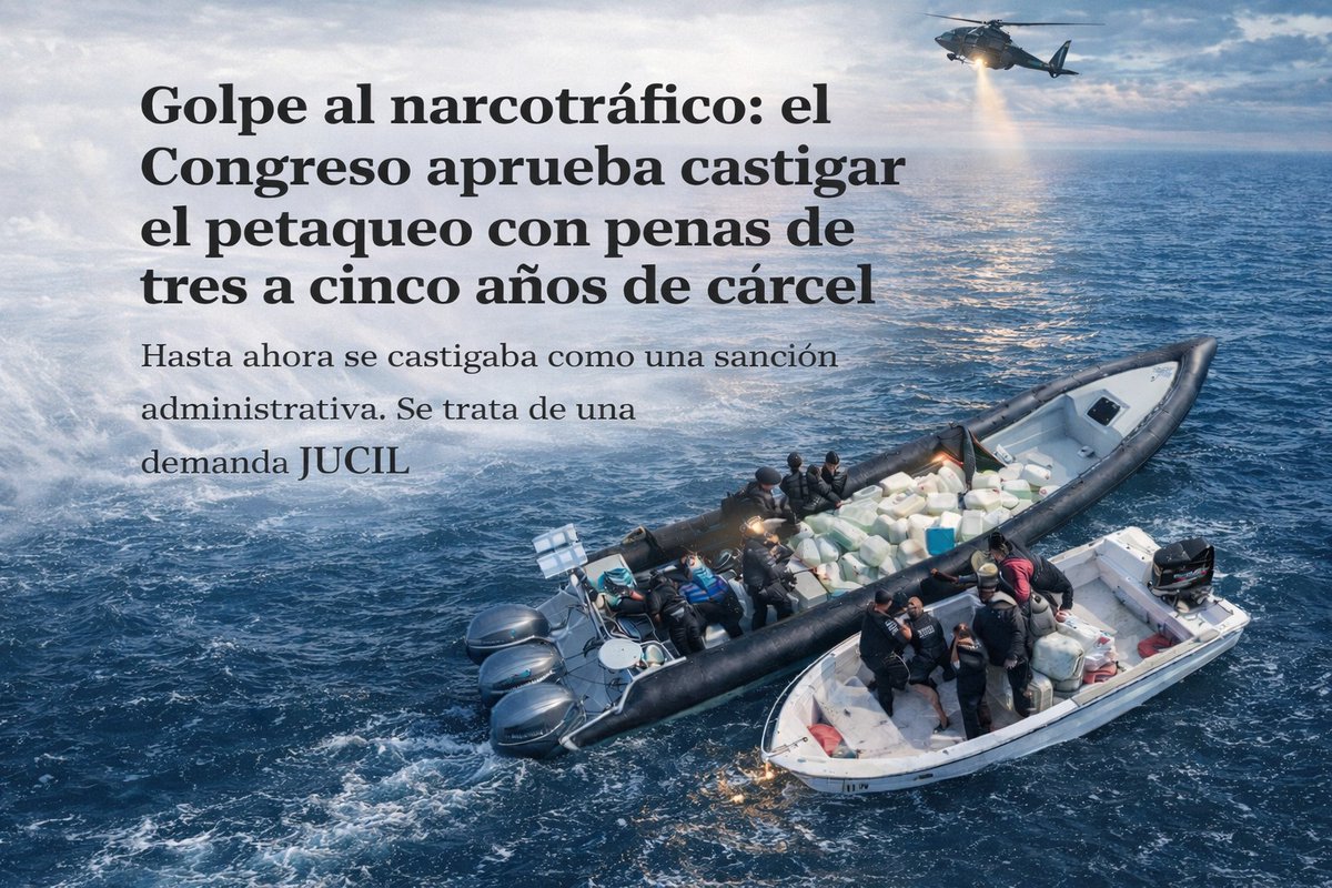 ⛽ 𝗚𝗼𝗹𝗽𝗲 𝗮 𝗹𝗮𝘀 𝗴𝗮𝘀𝗼𝗹𝗶𝗻𝗲𝗿𝗮𝘀 𝗱𝗲𝗹 𝗻𝗮𝗿𝗰𝗼.

El Congreso aprueba la nueva Ley de Multirreincidencia: Pasará a castigarse con penas de tres a cinco años de prisión.

Una reivindicación histórica de la Asociación Profesional de la Guardia Civil, #JUCIL.

Al
