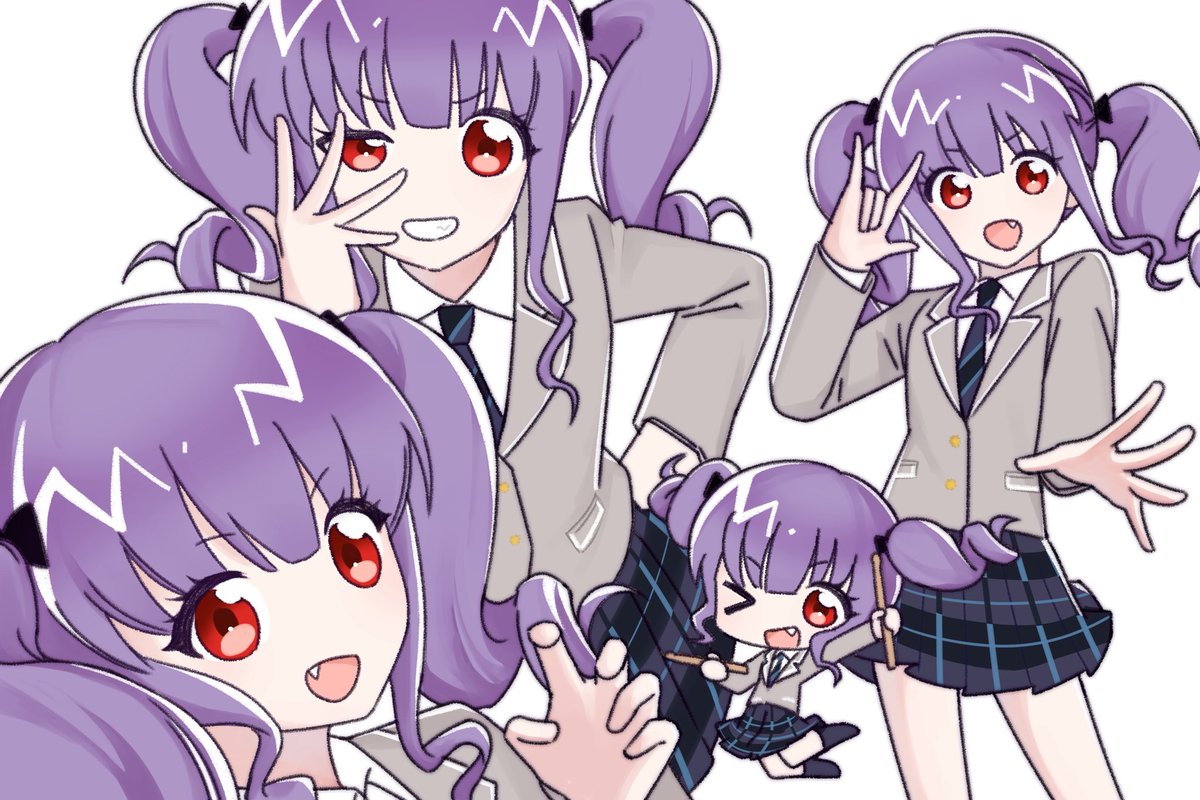 너무 귀여운 그림을 받았어요...... 물콩 님 커미션 🥺💜🩷