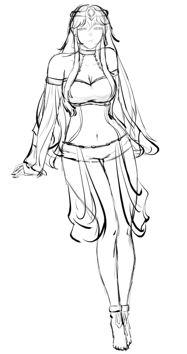 Fanart que hice de mi niña Revna, una mujer amante de las papas, que pega peor que papá borracho y baila bonito #ME