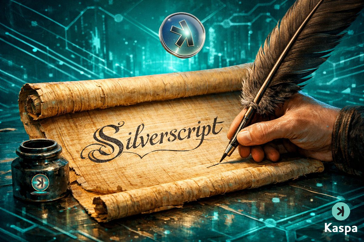 SilverScript makes building on Kaspa way simpler.

Write readable, high-level contract logic → compile it directly to native Kaspa script.

No external VM.
No extra execution layer.
Just pure Kaspa.

It supports loops, arrays, and functions — all compiled down and bounded by