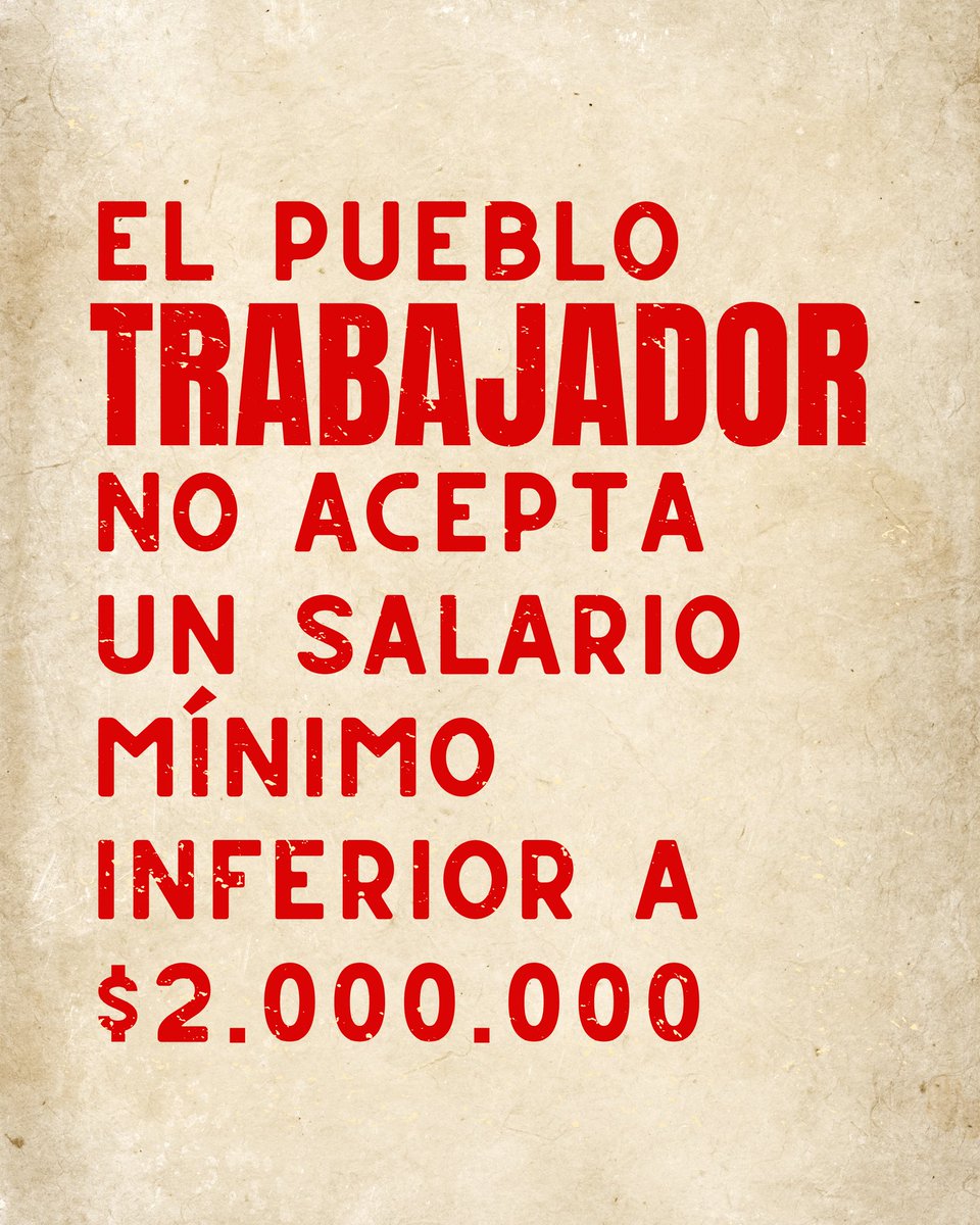 El pueblo trabajador colombiano ya hizo sus cuentas y sus planes. Ya recibió sus pagos justos. El país no se cayó. No hubo una crisis. Por el contrario: los supermercados, los centros comerciales, los negocios, han estado llenos.

El pueblo no acepta que el salario mínimo sea