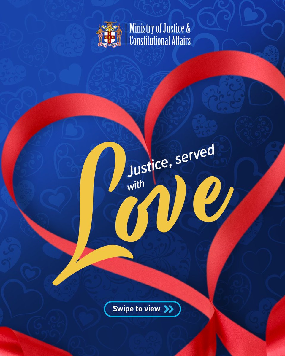 mojofficialjm's tweet image. Love shows up in action.

Our commitment to a secure, cohesive, and just society is how the Ministry of Justice and Constitutional Affairs shows love to Jamaica.

#JusticeWithHeart #MJCA #ValentinesDay #FirstClassJusticeSystem