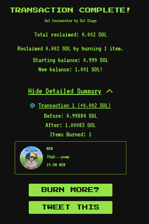 Just burned $1500/3% of the supply, everything i was holding in the $WOF DEV wallet.

We are going to go millions with or without you either join the $MEW army or be sidelined.