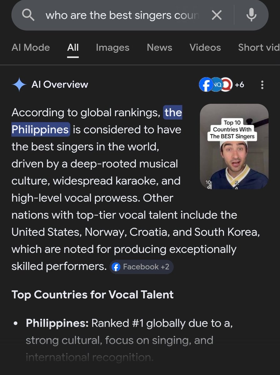 aruani131's tweet photo. @kajiiakihiko they're hallucinating. PH is considered the country with best singers https://t.co/nUWr2pwxo5