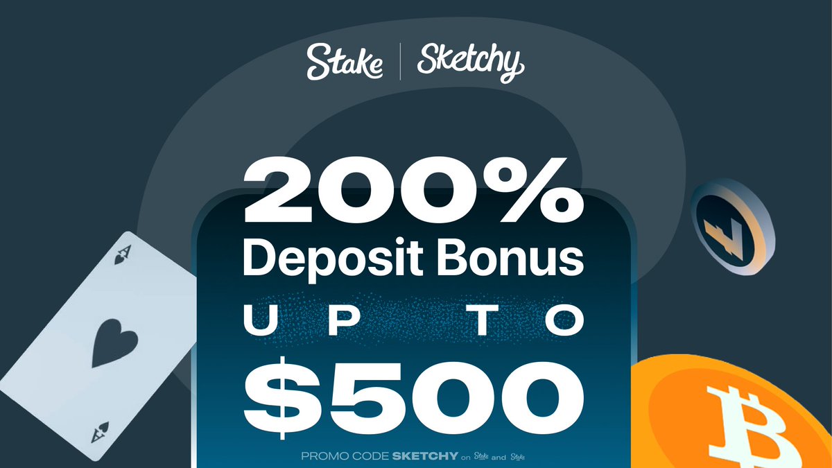 200% Deposit Bonus up to $500 on <a href="/Stake/">Stake.com</a> 

1️⃣ Sign up using code sketchy or stake.com/?c=sketchy
2️⃣ Make a deposit of $100–$500
3️⃣ Contact live support
ℹ️ Process can take up to 12–24 hours. Do not wager your deposit.

Looking for more details or a custom welcome offer?
📨 DM