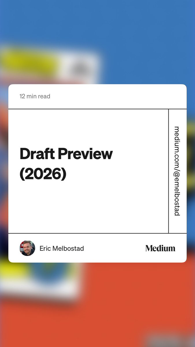 HumBabeDynasty's tweet photo. “Draft Preview (2026)” by Guest Writer, Pablo &amp; the Secret Weapons! https://t.co/CAJinsYbqd https://t.co/nxnZtkOpKr