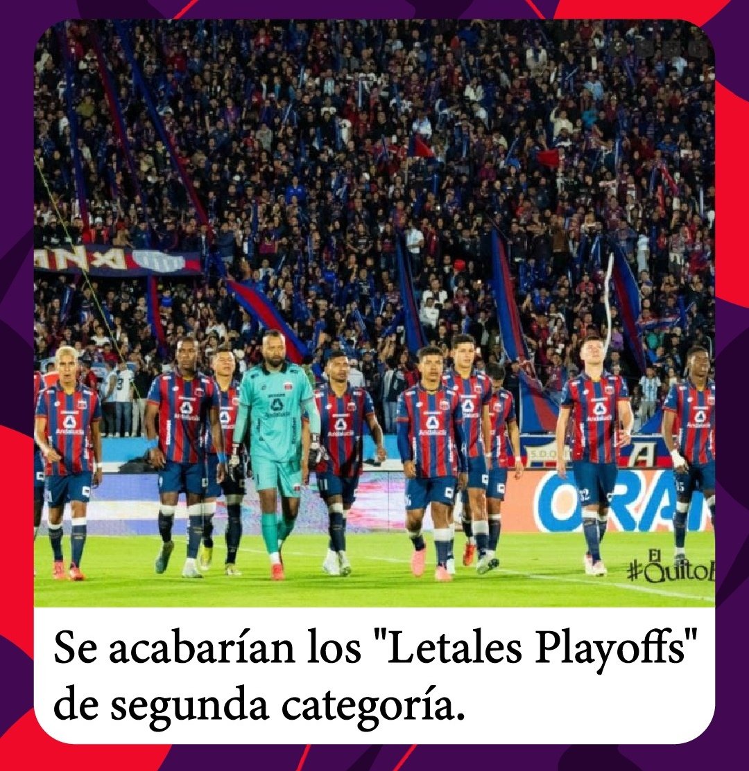 ⚡EXCLUSIVA⚡
En la próxima asamblea de la FEF, sería un hecho que cambiará el fixture del torneo de ascenso: sin playoffs pero sí con liguillas finales. Es decir, los clasificados al provincial jugarían sus partidos ascenso en liguillas.

#LaVidaPorLosColores💙❤️
<a href="/ydalequitodale/">y dale Quito dale AKD</a>