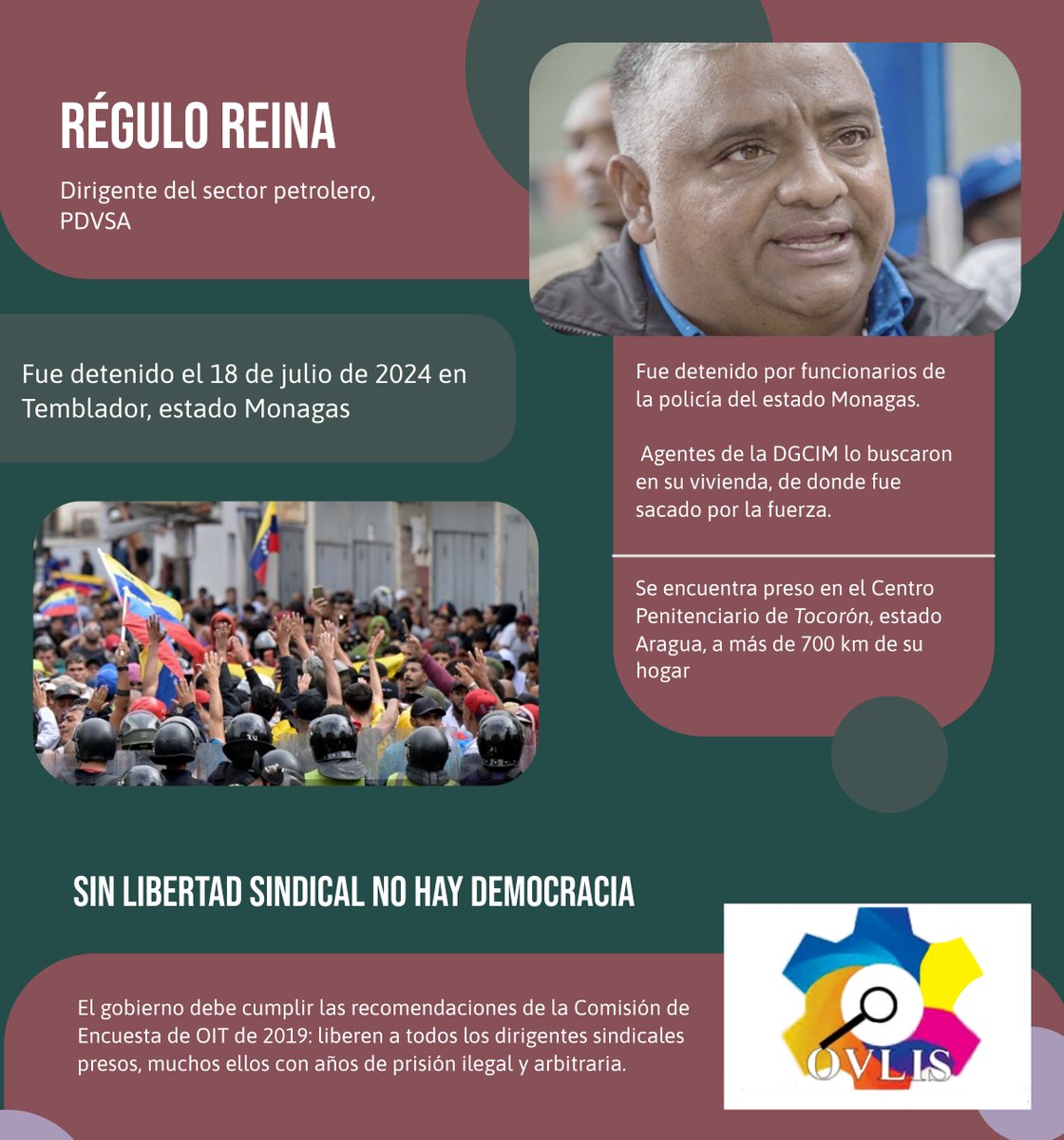 Con sindicalistas petroleros presos no es posible la recuperación de la industria. Los trabajadores exigen que sus representantes estén en libertad
#liberenyaalospresospoliticos 
@iloactrav
<a href="/RafaelFreireCSA/">Rafael Freire Neto</a>
<a href="/luc_triangle/">Luc Triangle</a>
<a href="/TarekWiliamSaab/">Tarek William Saab</a>
<a href="/delcyrodriguezv/">Delcy Rodríguez</a>
<a href="/oliverroepke/">Oliver Röpke</a>