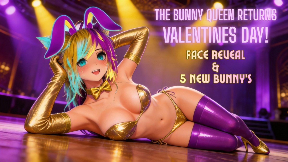 Your Bunny Queen Returns Tomorrow, Valentines Day! Lots of Surprises in store as i begin the Second Era of Bunny Thundr. Don't Miss It! SPECIAL TIME 2:00 PM EST On Kick &amp; Twitch. (Links in Bio).