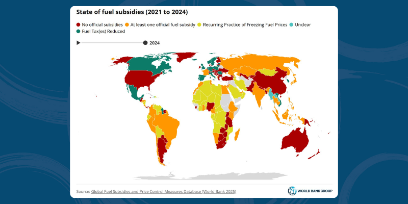 worldbankdata's tweet photo. The @WorldBank’s new Global Fuel Subsidies & Price Control Measures Database draws on 2,000 verified sources to track how governments intervene in fuel markets, monitoring price controls, subsidies, tax cuts, reforms & issues like shortages.
#DataBlog https://t.co/ViByZpfnju https://t.co/BpwQDvYF3n