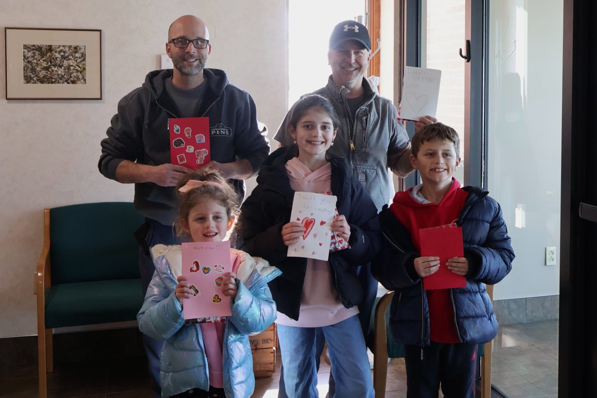 Pine's Public Works Department is feeling the love! 💚 Students from Blessed Francis Seelos Academy wrote Valentines to thank our crew for their hard work. We’re so grateful for their kindness — moments like this remind us that serving Pine Township is all about community!