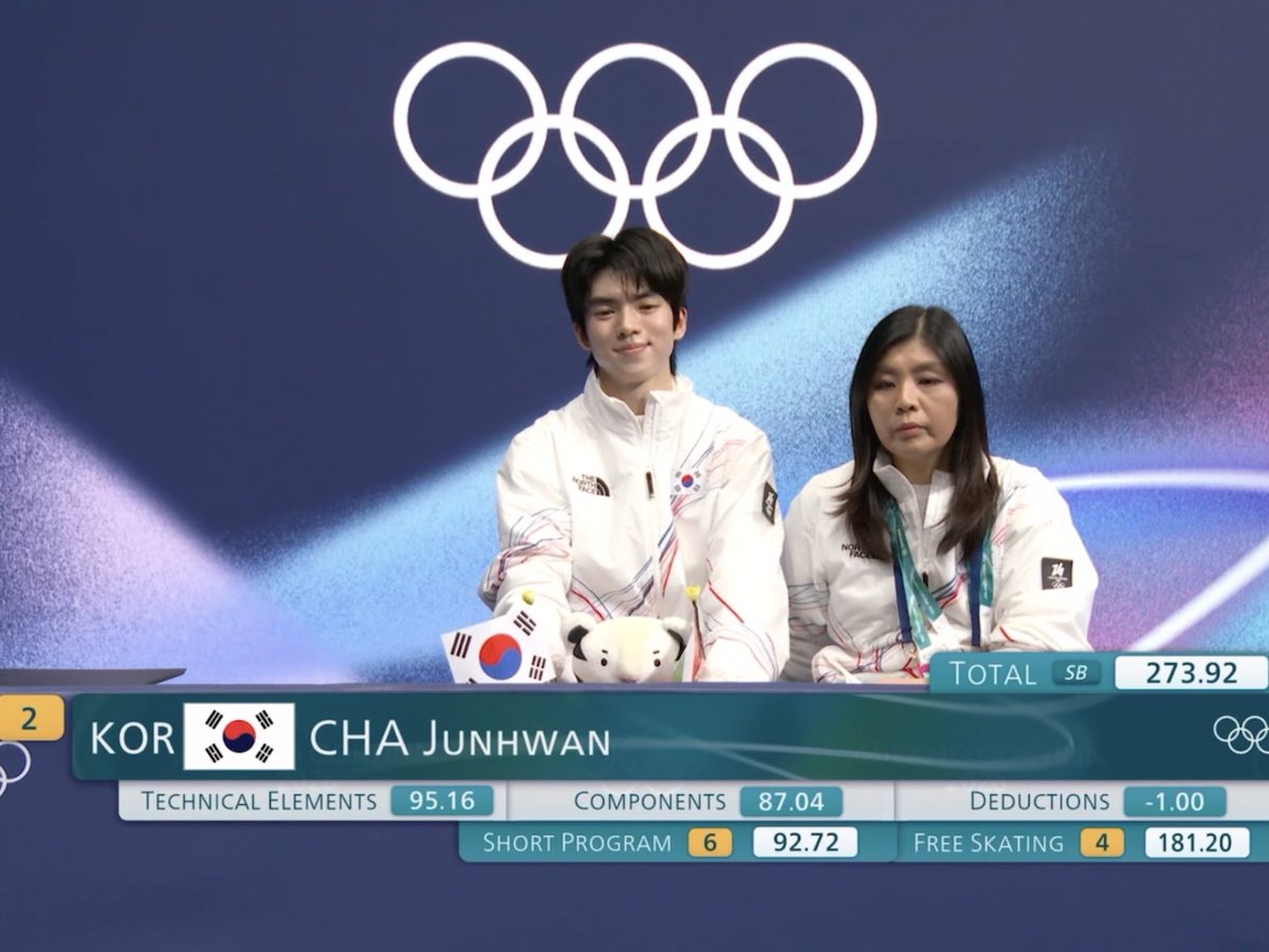평창 최종 15위에서 베이징 최종 5위
그리고 차준환의 세 번째 올림픽, 밀라노 최종 4위까지🇰🇷