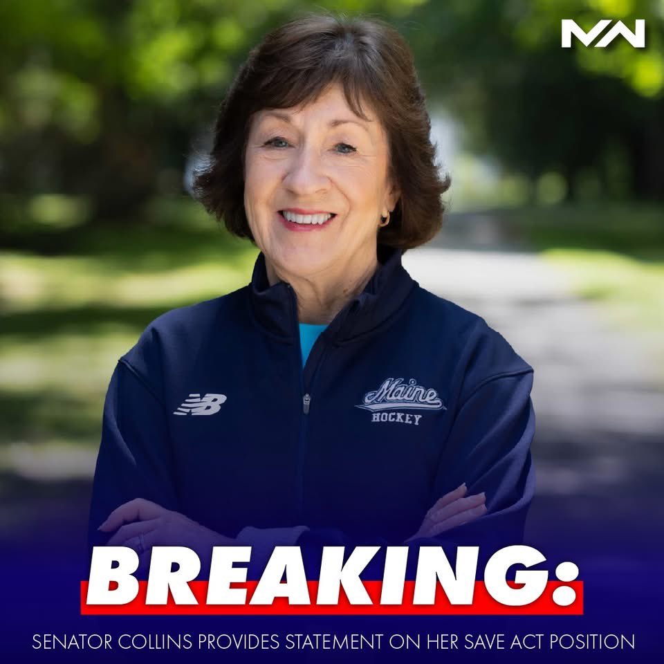 🚨 I’m thrilled to receive the news that Senator Susan Collins has announced her support for the SAVE America Act!🚨 

This is huge!