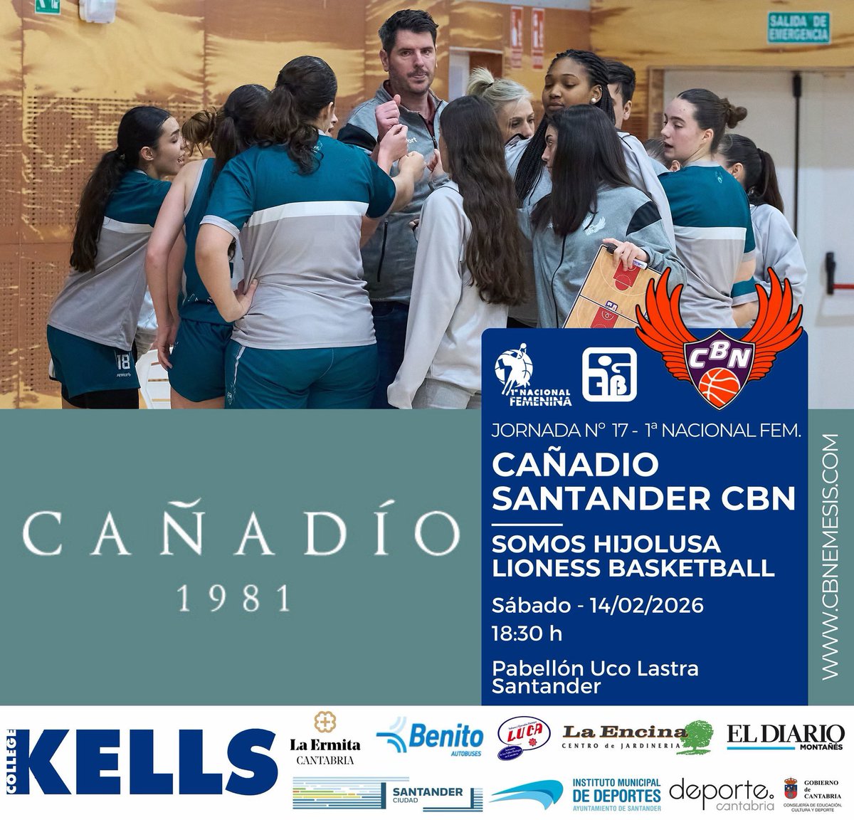 Baloncesto Némesis Santander - Kells College tweet media
