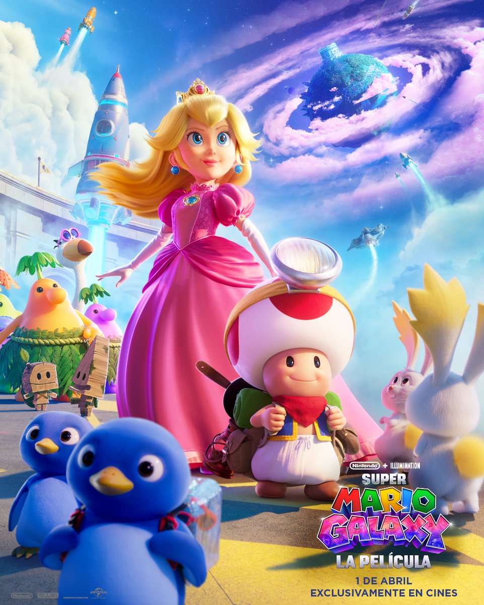 Universal_Spain's tweet photo. Estas estrellas son de otro mundo. Descubre #SuperMarioGalaxyLaPelícula ¡1 de abril exclusivamente en cines! https://t.co/oJI6uzs3JX