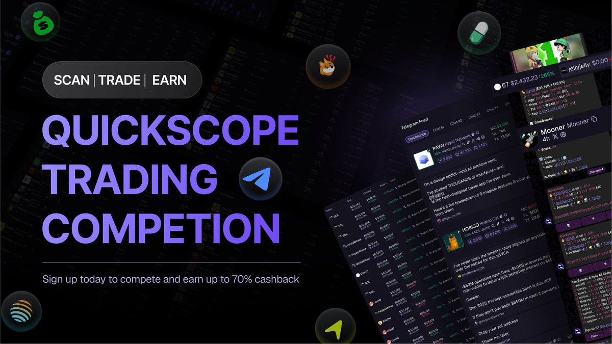 Quickscope's Beta period will end in 1 week, along with the 70% cashback for life campaign! 

We're closing out the Beta with our first Scan Competition starting on Monday. The best token scan of the week will earn all chat allocated GC fees as a reward. To qualify, join the
