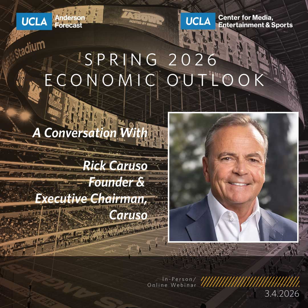 UCLAForecast's tweet photo. The Spring 2026 Economic Outlook will feature a keynote with @RickCarusoLA that will be moderated by Sebastian Edwards.

📅 March 4, 2026 
⏰ 9:30am-12:30 PT 
📍 @uclaanderson 
📺 In-Person &amp; Virtual  

Click ⬇️ to learn more!

➡️https://t.co/T6eQBjtmka https://t.co/X7OFCSd8Lu