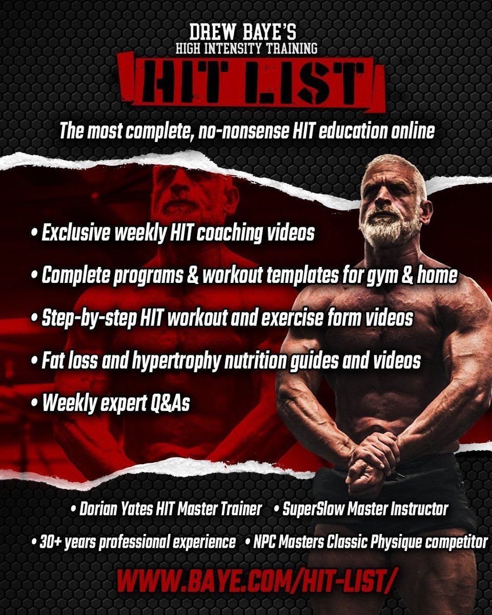 Drew Baye High Intensity Training tweet media
