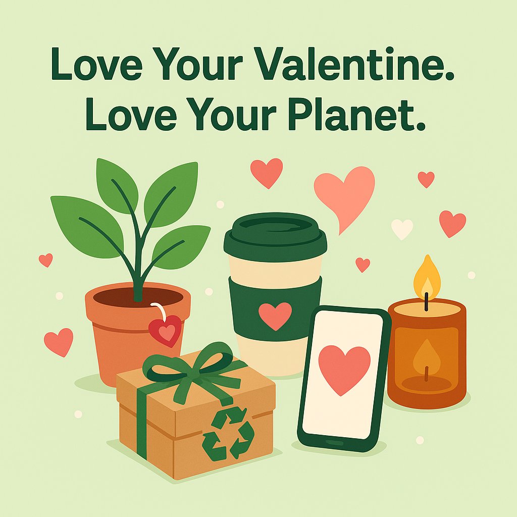 Celebrate Valentine’s Day sustainably! 💚💘
Try:
🌱 gifting plants
💌 sending digital valentines
🛍️ choosing thrifted or handmade gifts
🥙 planning a low‑waste date
Let’s make love and sustainability trend today. #SustainableLove #CampusSustainability