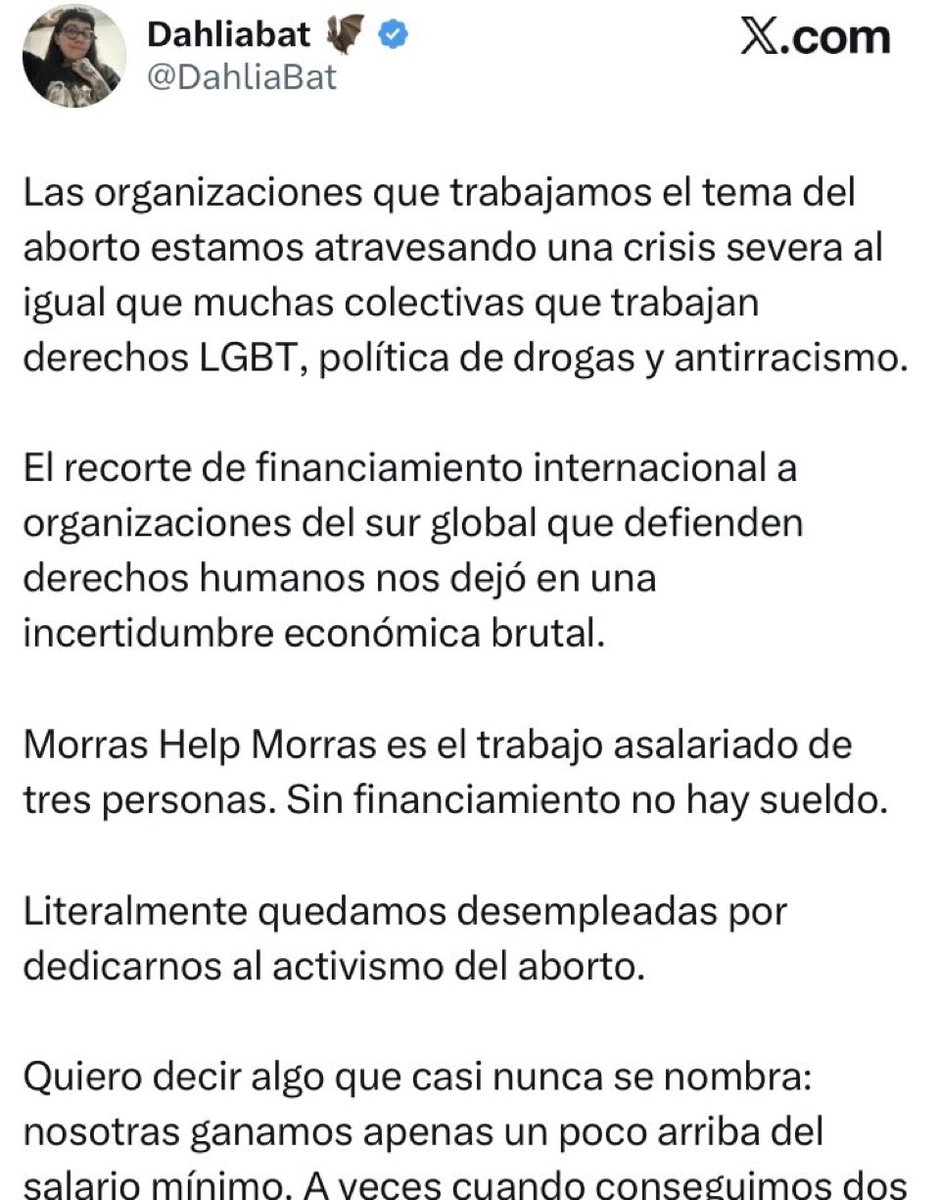 😂Promotoras del aborto se quedan sin chamba y sin dinero. 👍🏻💯

Que deleite ver el resultado de todo el desfinanciamiento por parte de Estados Unidos a todas las organizaciones progres.

Excelente por parte del gobierno del presidente Trump. 

Ahora sí que lágrimas de progres !!