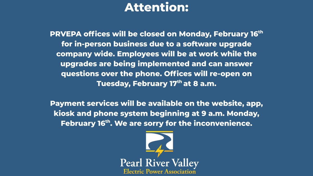 Pearl River Valley Electric Power Association tweet media