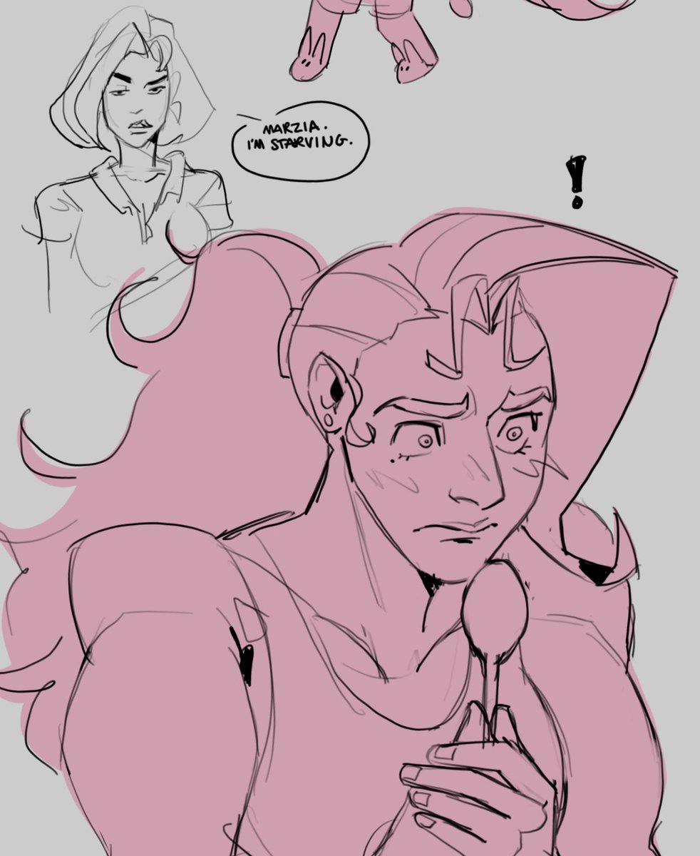 silly sketches that i mightt colour ! vendetta being a huge kpop girlgroup fan is canon to meeee
#overwatch