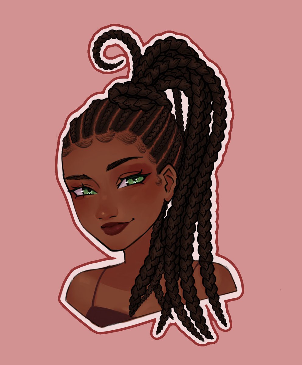 nyauarts's tweet photo. Sample drawing I made for a braid brush set BUT I LOVE HER I WILL DRAW HER MORE OMGGG >⩊< https://t.co/bqA9N7v9LC