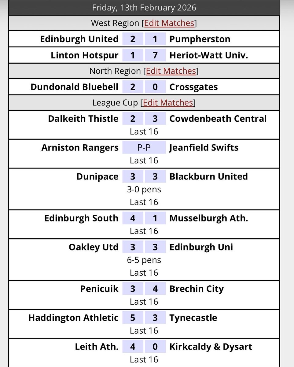 East Of Scotland Football Development League tweet media