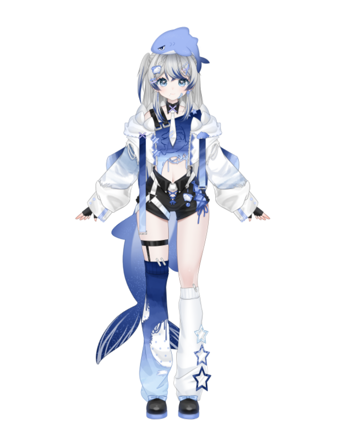 AshleyMoonVT's tweet photo. Heyo Everyone just updated to a New Model hope everyone Likes it !!! #Vtuber素材 #Vtuber #twitchstreamer #shark https://t.co/TdkykZjrEV