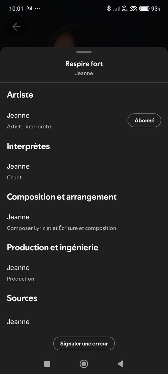 edegarville's tweet photo. Après des semaines de mascarade Jeanne Viard met enfin a jour ses crédit Spotify ! On respire fort pour l'éclairage de l'industry plant de la saison 2026 de la star ac. Tant pis pour les autres élèves PIONS embauchés pour être humilies en 4K par Sony music #StarAcademy #Jeanne https://t.co/Nq1hj2eDj8