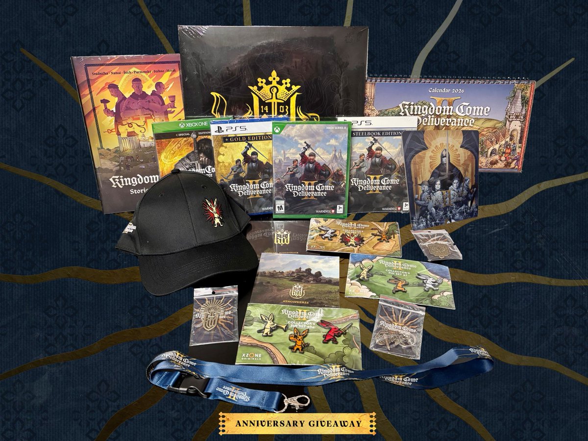 ⚔️KCD ANNIVERSARY GIVEAWAY!🎉

So much to celebrate, which means it's time for another big giveaway! Four winners will receive copies of KCD or #KCD2, lots more will receive swag. To enter:

1. Follow us
2. Like and/or RT this post
3. Like and/or RT another NON-CONTEST POST