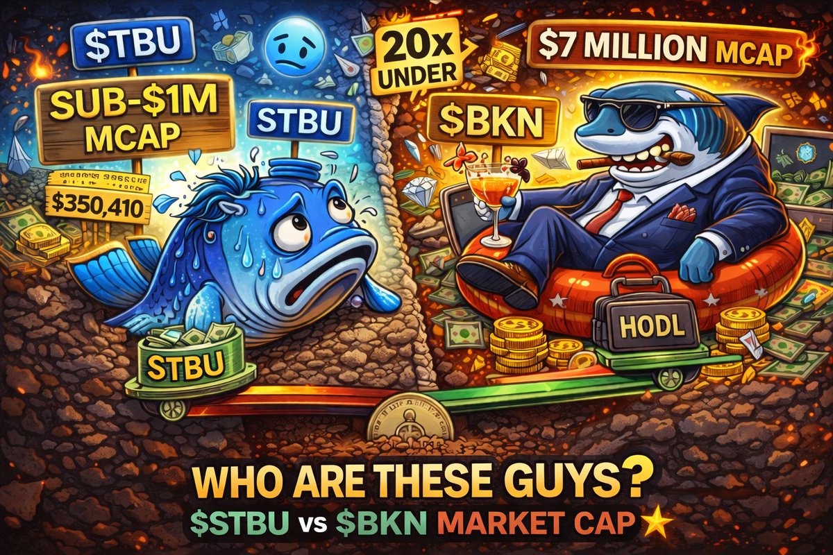 Same sector. Same #RWA narrative.
One at ~$7M. One at ~$350K.
🧠🔥Do the math 🧠🔥
$STBU 20x under the radar.

That’s not a gap ➡️ that’s an opportunity.

🚀🚀🚀🚀🚀