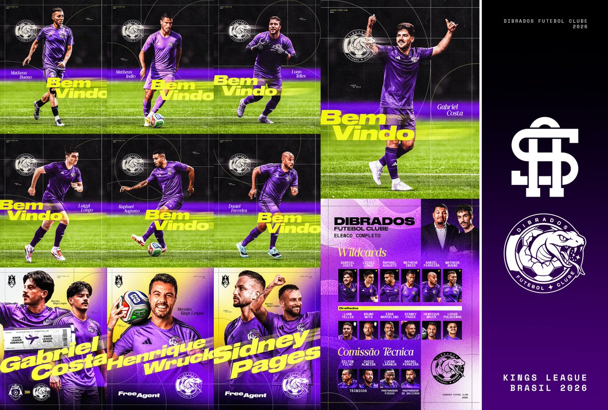 Primeira parte da temporada da Kings League Brasil já foi o com isso as Primeiras artes do ano saíram do Papel!

Time novo, Ideias novas, mesmo presidente!

Esse ano vai dar bom, seguimos! <a href="/Dibrados_fc/">Dibrados FC</a> 🚀